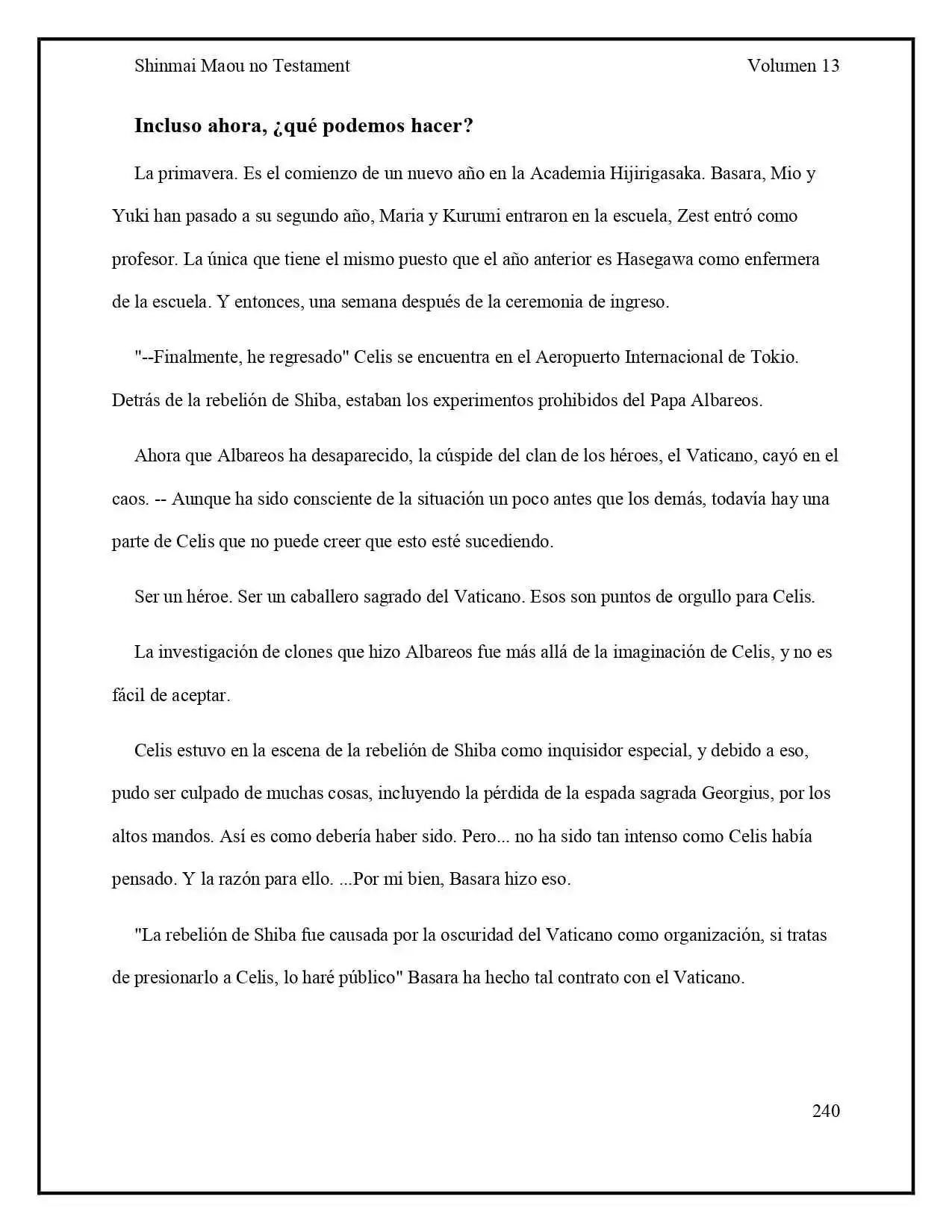 Shinmai Maou No Testament (Novela) (Novela) - Capítulo 72 - Página 1 - LectorTMOo