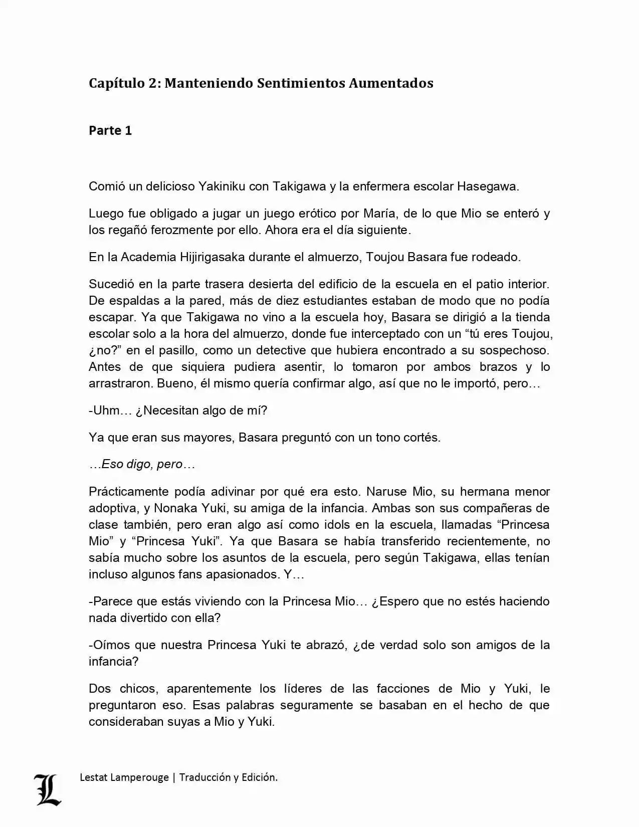 Shinmai Maou No Testament (Novela) (Novela) - Capítulo 8 - Página 1 - LectorTMOo