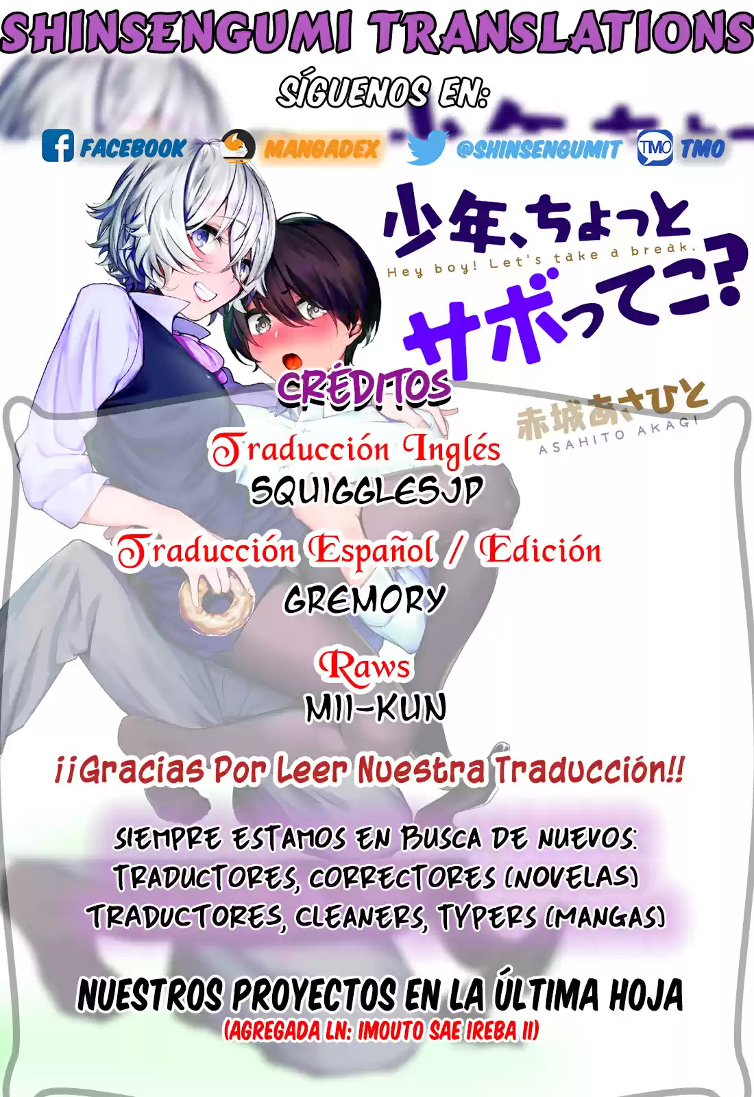 Shounen, Chotto Sabotteko? - Capítulo 6 - Página 1 - LectorTMOo