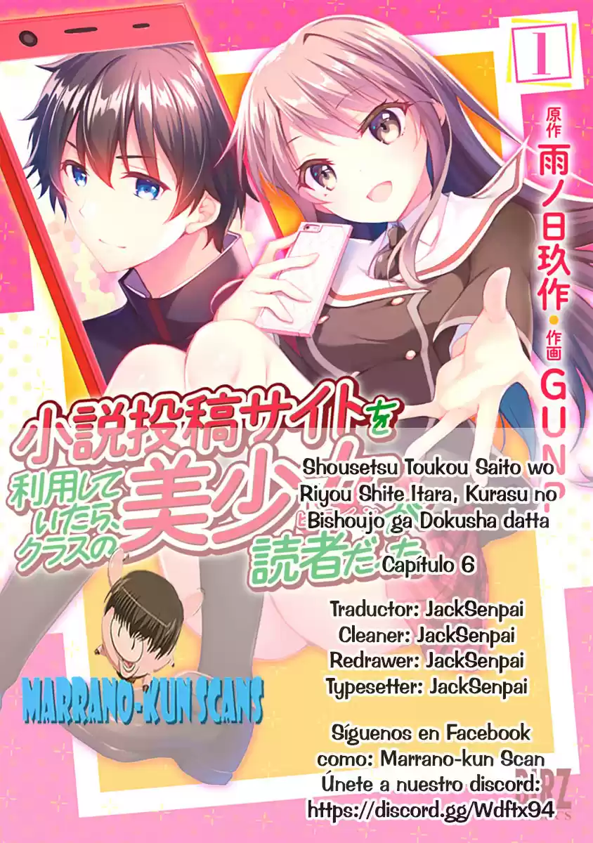 Shousetsu Toukou Saito O Riyou Shite Itara, Kurasu No Bishoujo Ga Dokushadatta - Capítulo 6 - Página 1 - LectorTMOo