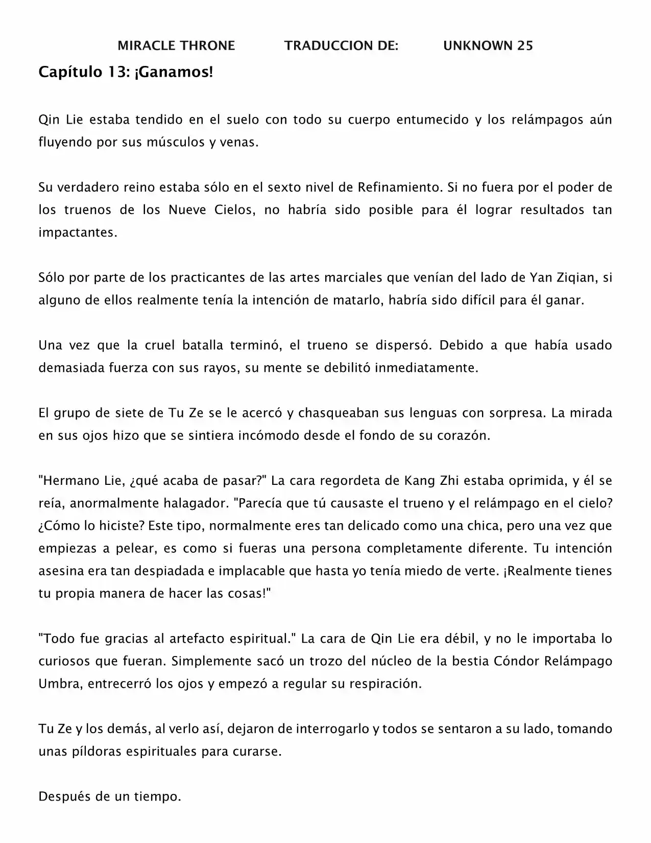 Spirit Realm (Novela) - Capítulo 13 - Página 1 - LectorTMOo