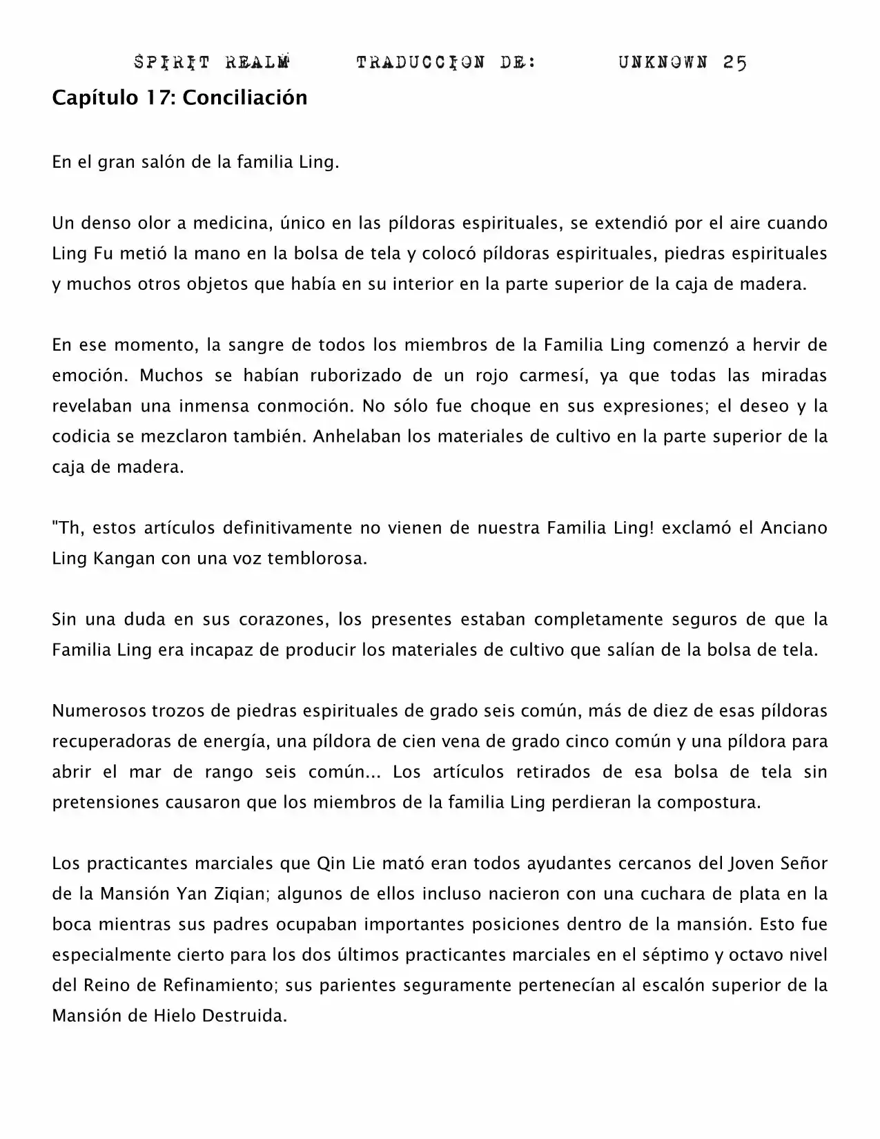Spirit Realm (Novela) - Capítulo 17 - Página 1 - LectorTMOo