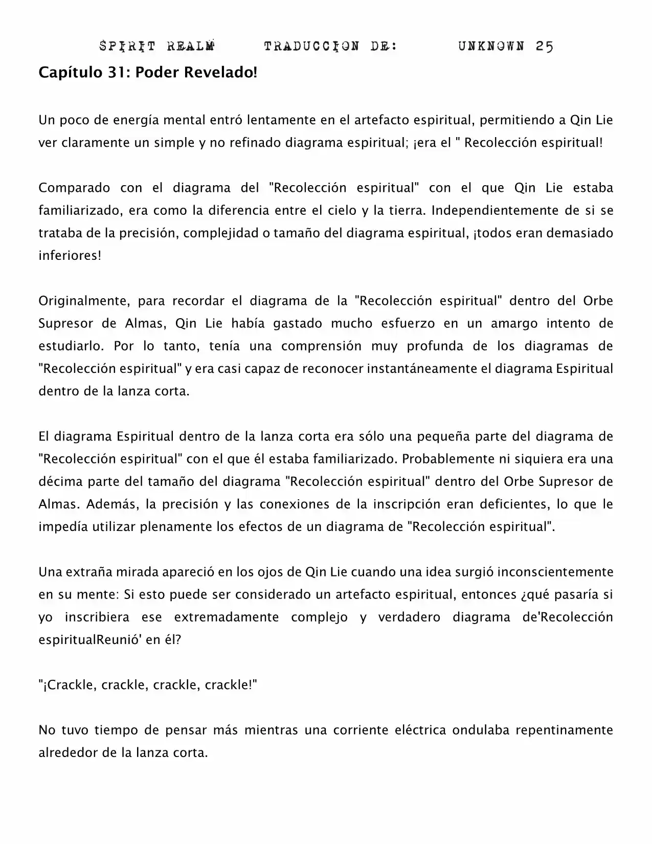 Spirit Realm (Novela) - Capítulo 31 - Página 1 - LectorTMOo