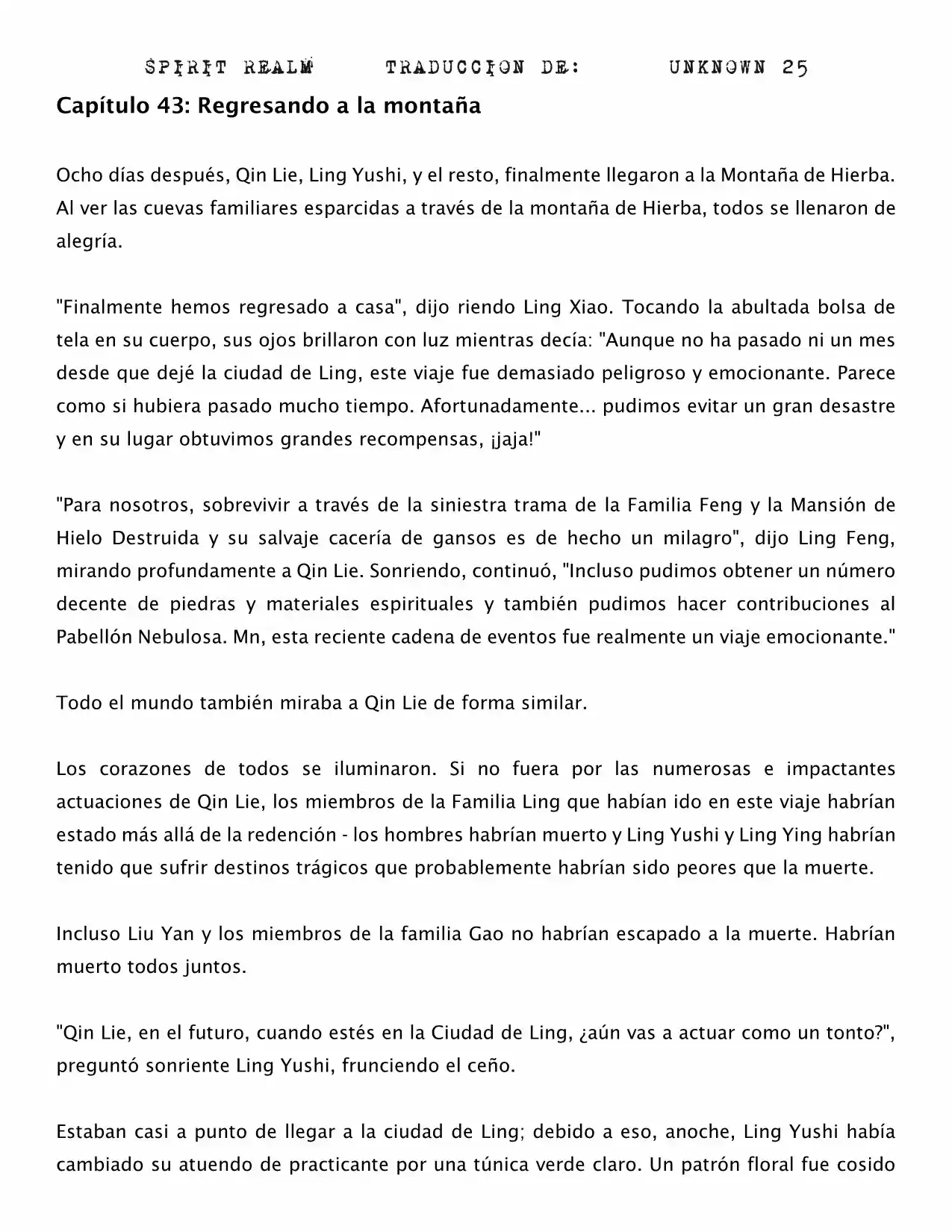 Spirit Realm (Novela) - Capítulo 43 - Página 1 - LectorTMOo