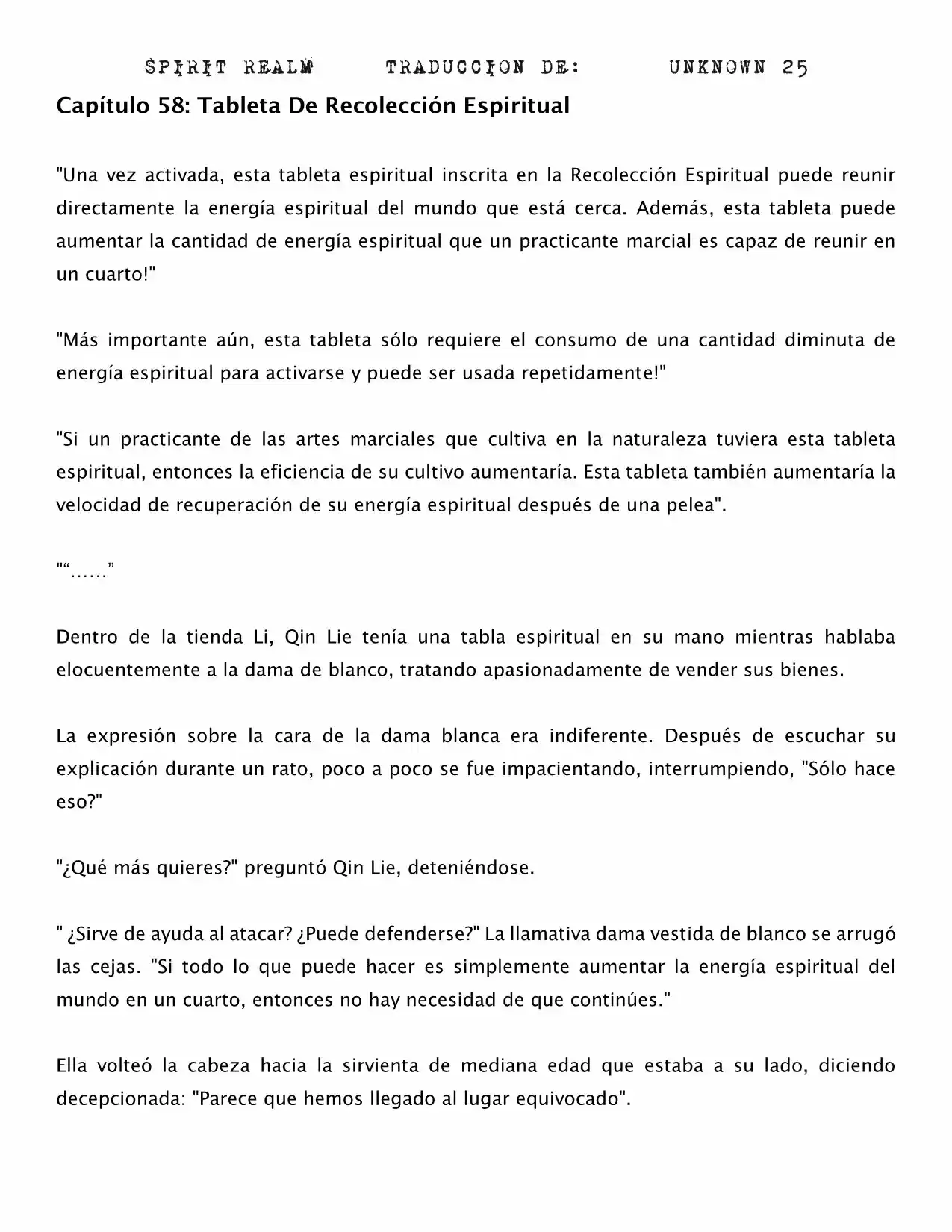 Spirit Realm (Novela) - Capítulo 58 - Página 1 - LectorTMOo