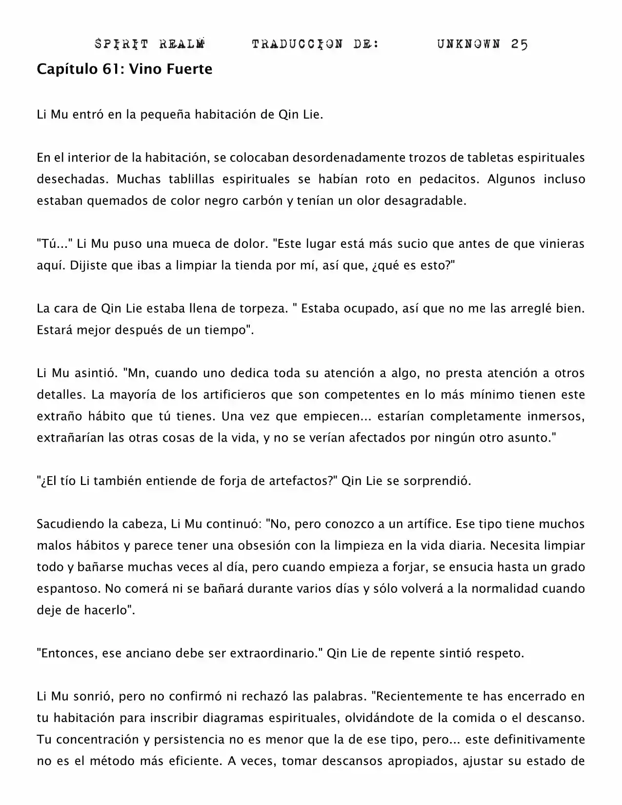 Spirit Realm (Novela) - Capítulo 61 - Página 1 - LectorTMOo