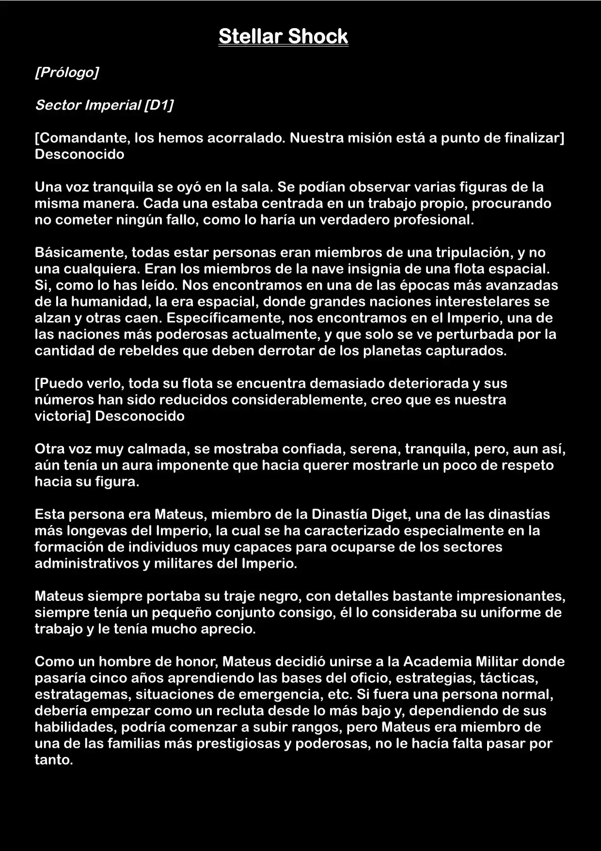 Stellar Shock (Novela) - Capítulo - Página 1 - LectorTMOo