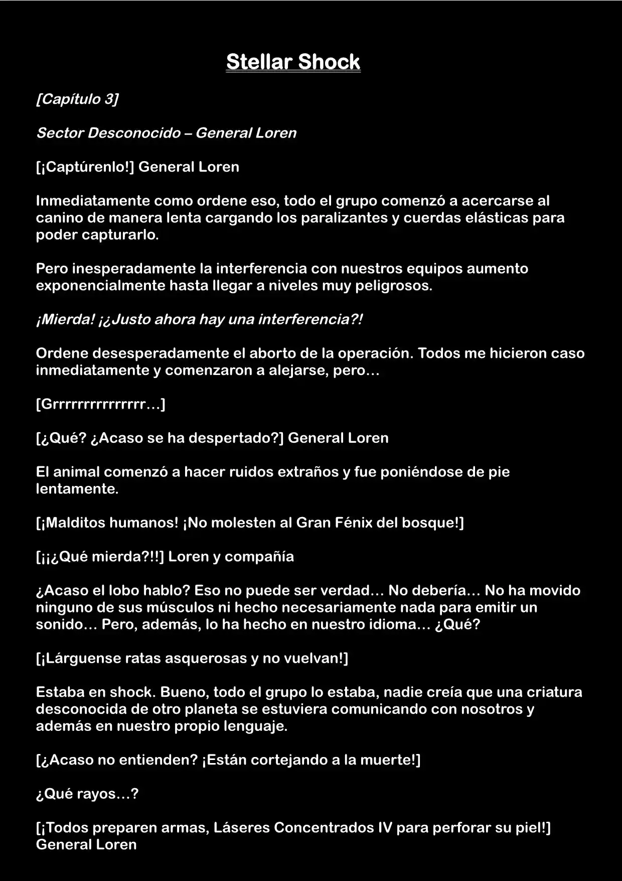 Stellar Shock (Novela) - Capítulo 3 - Página 1 - LectorTMOo