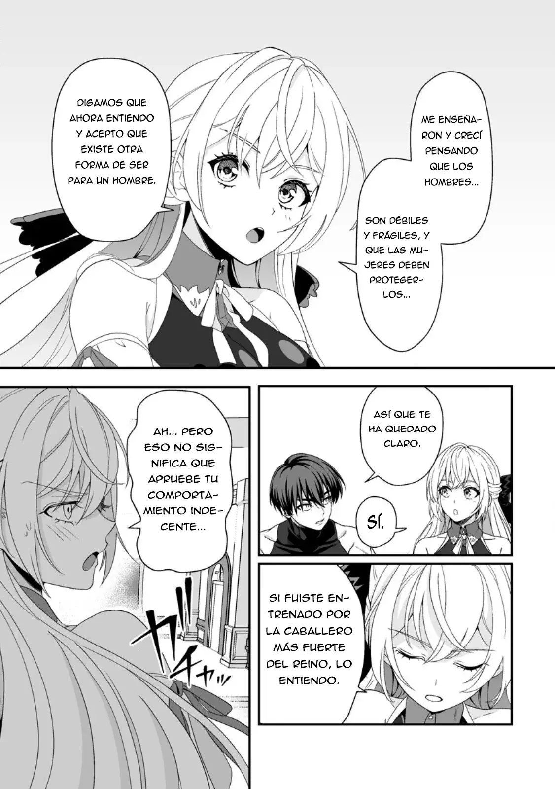 Teisou Gyakuten Sekai De Yuiitsu No Otoko Kishi No Ore, Onna Kishi Gakuen Ni Nyuugaku Shitara Nazeka Eiyou Atsukai Sareta ~zetsurin Skill De Harem Musou~ capítulo 4.3 página 5