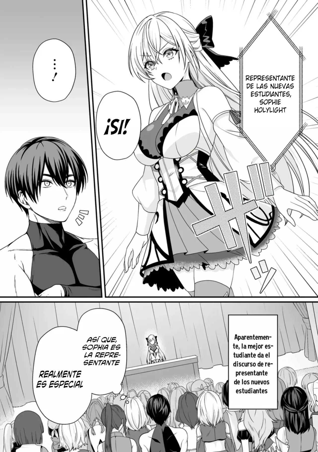 Teisou Gyakuten Sekai De Yuiitsu No Otoko Kishi No Ore, Onna Kishi Gakuen Ni Nyuugaku Shitara Nazeka Eiyou Atsukai Sareta ~zetsurin Skill De Harem Musou~ capítulo 4 página 8