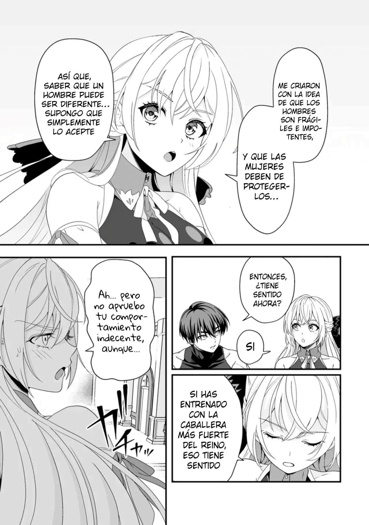 Teisou Gyakuten Sekai De Yuiitsu No Otoko Kishi No Ore, Onna Kishi Gakuen Ni Nyuugaku Shitara Nazeka Eiyou Atsukai Sareta ~zetsurin Skill De Harem Musou~ capítulo 4 página 26