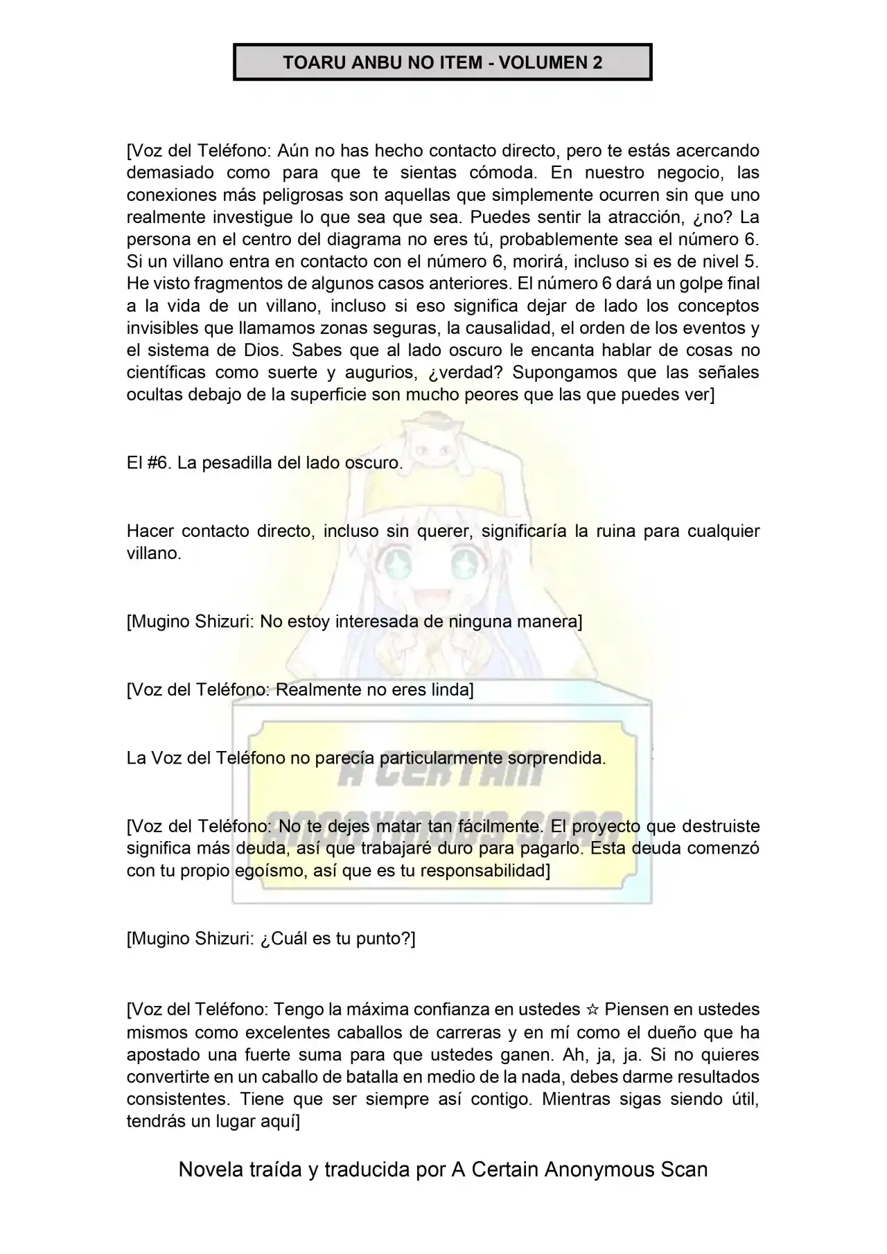 Toaru Anbu No ITEM (Novela) - Capítulo 12 - Página 4 - LectorTMOo
