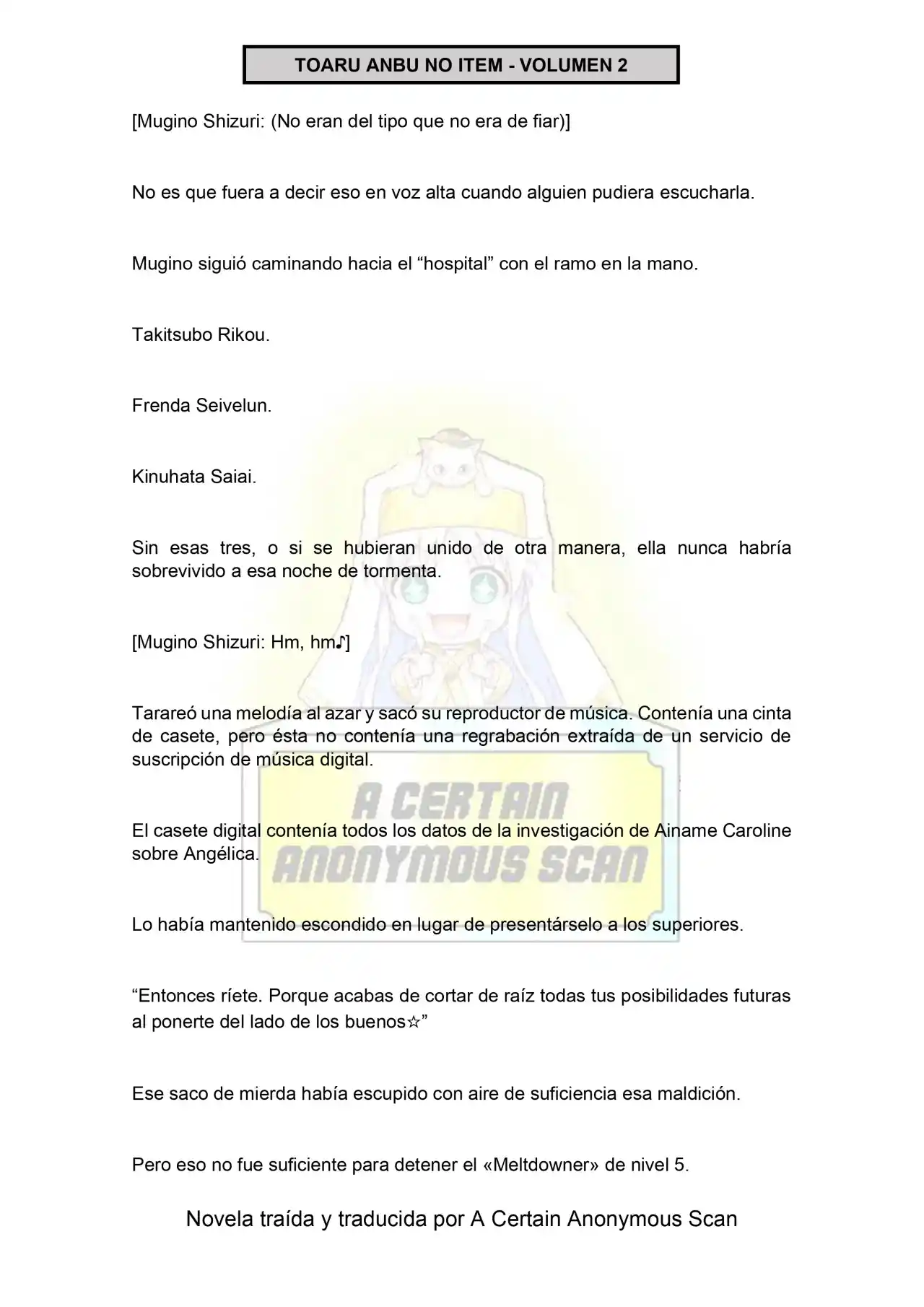 Toaru Anbu No ITEM (Novela) - Capítulo 12 - Página 6 - LectorTMOo