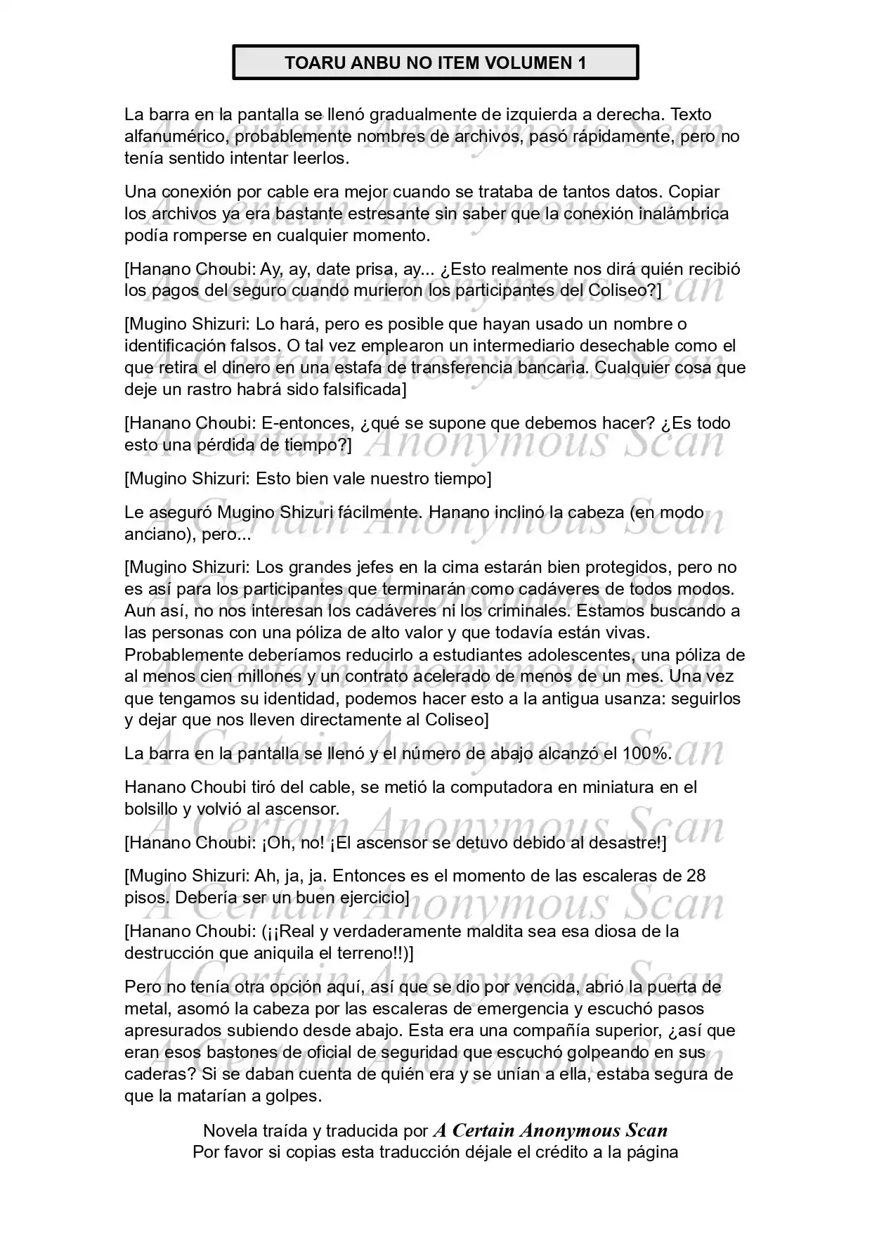 Toaru Anbu No ITEM (Novela) - Capítulo 3 - Página 17 - LectorTMOo