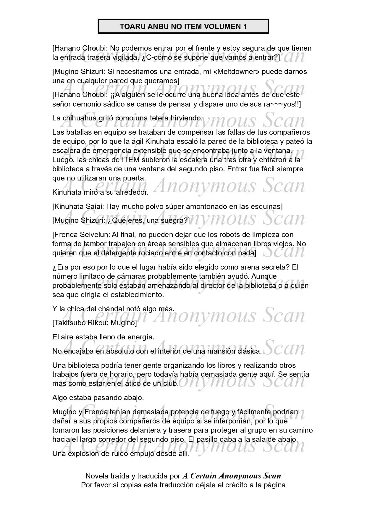 Toaru Anbu No ITEM (Novela) - Capítulo 3 - Página 30 - LectorTMOo