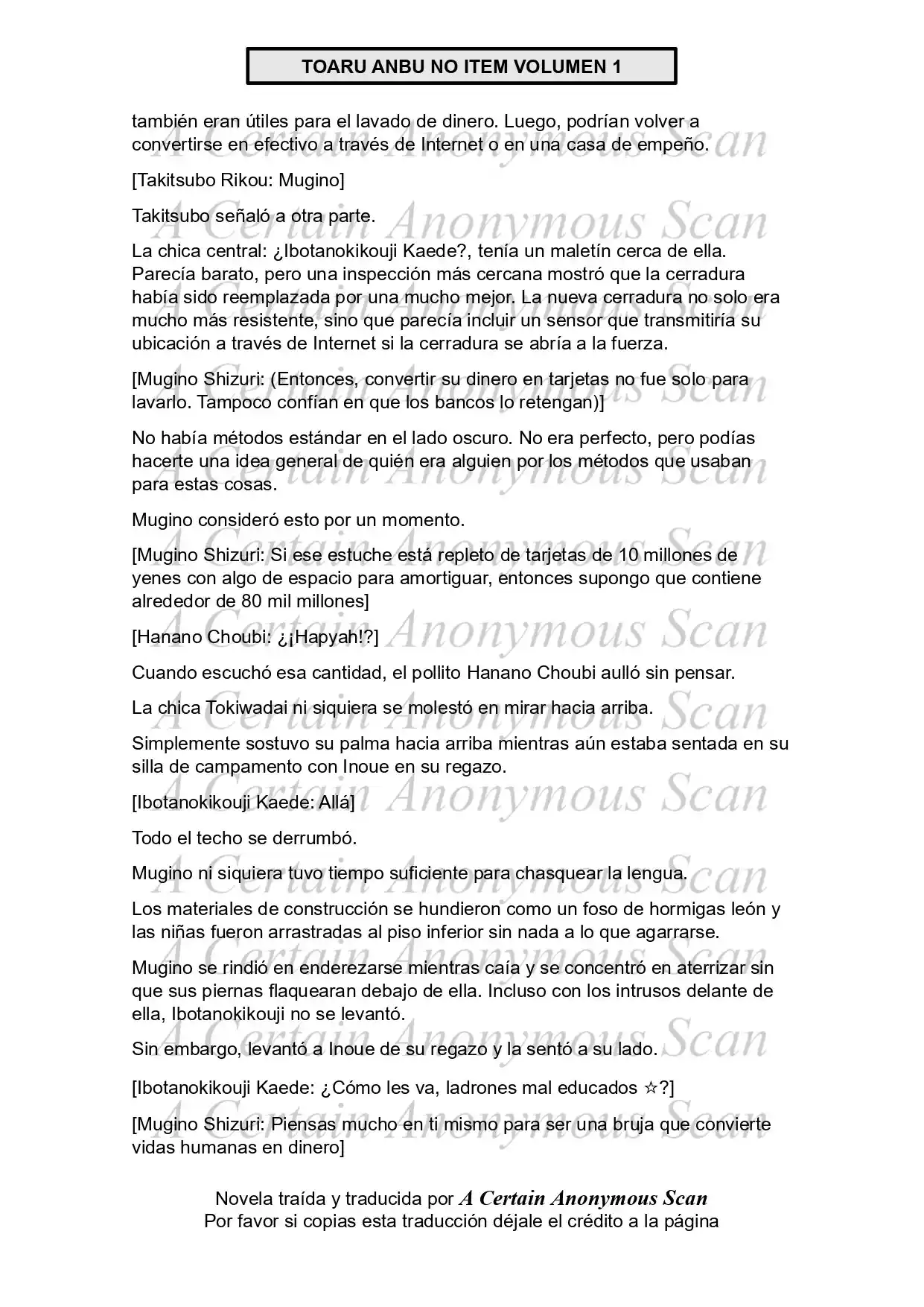 Toaru Anbu No ITEM (Novela) - Capítulo 3 - Página 40 - LectorTMOo