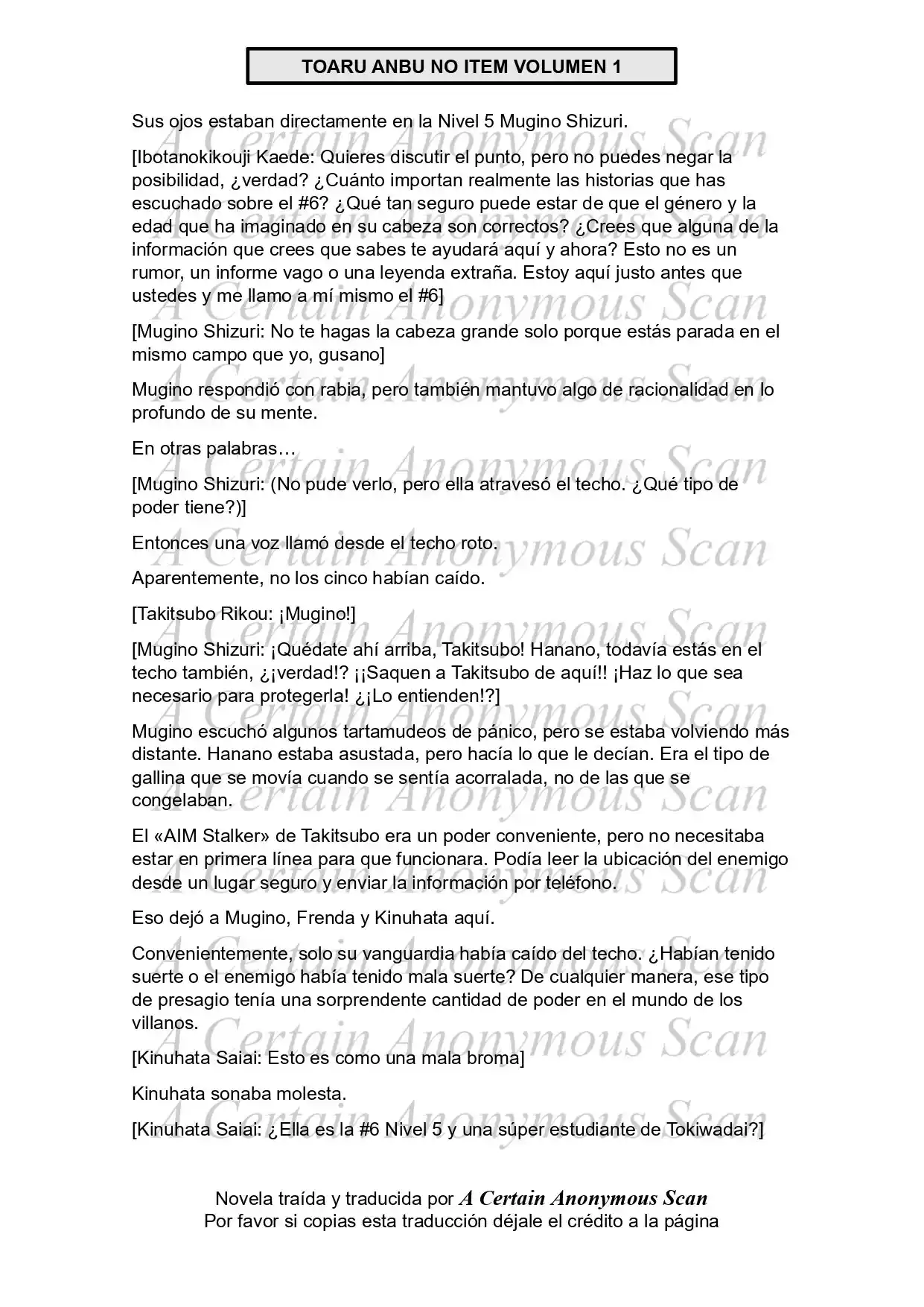 Toaru Anbu No ITEM (Novela) - Capítulo 3 - Página 45 - LectorTMOo