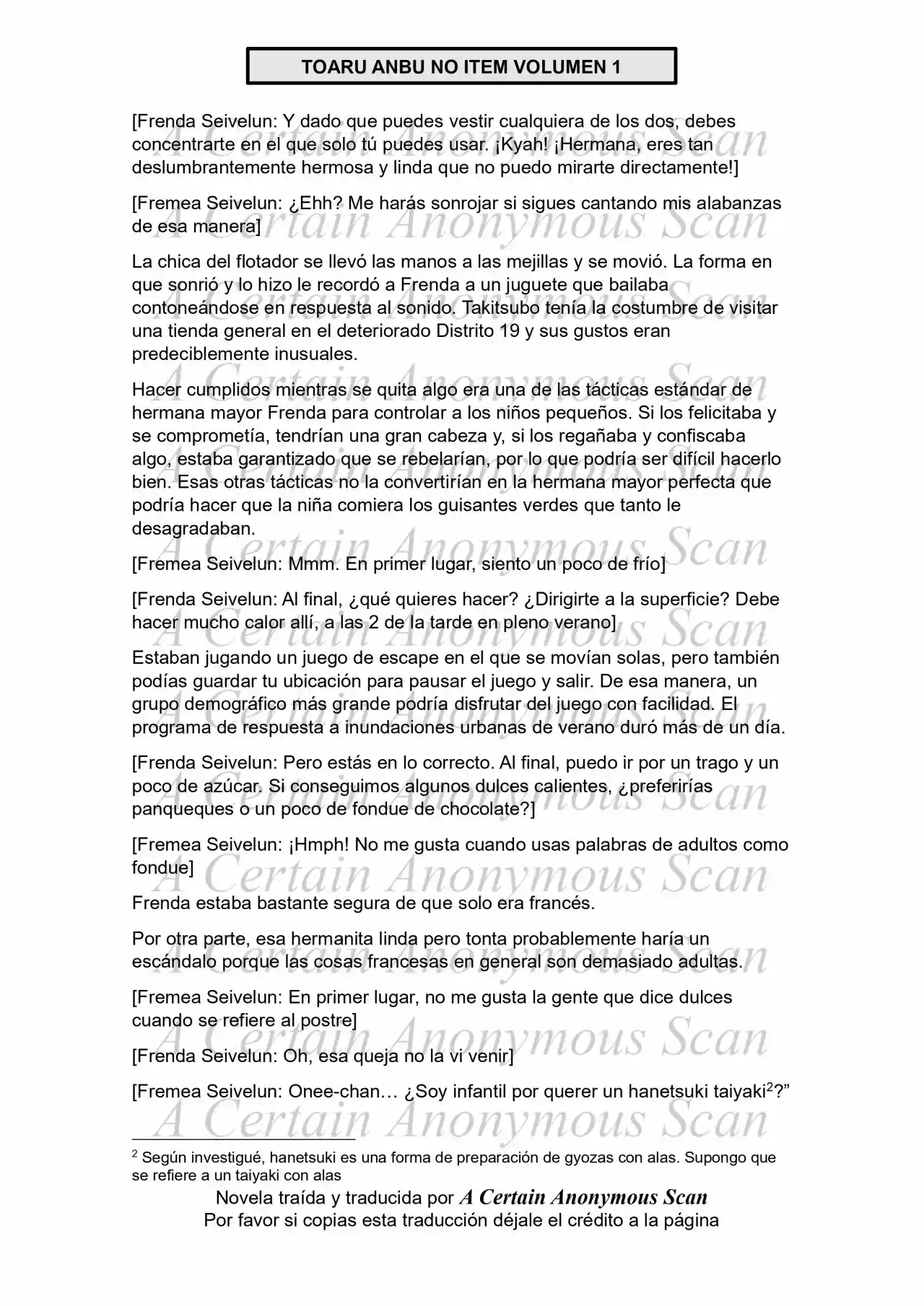 Toaru Anbu No ITEM (Novela) - Capítulo 4 - Página 4 - LectorTMOo