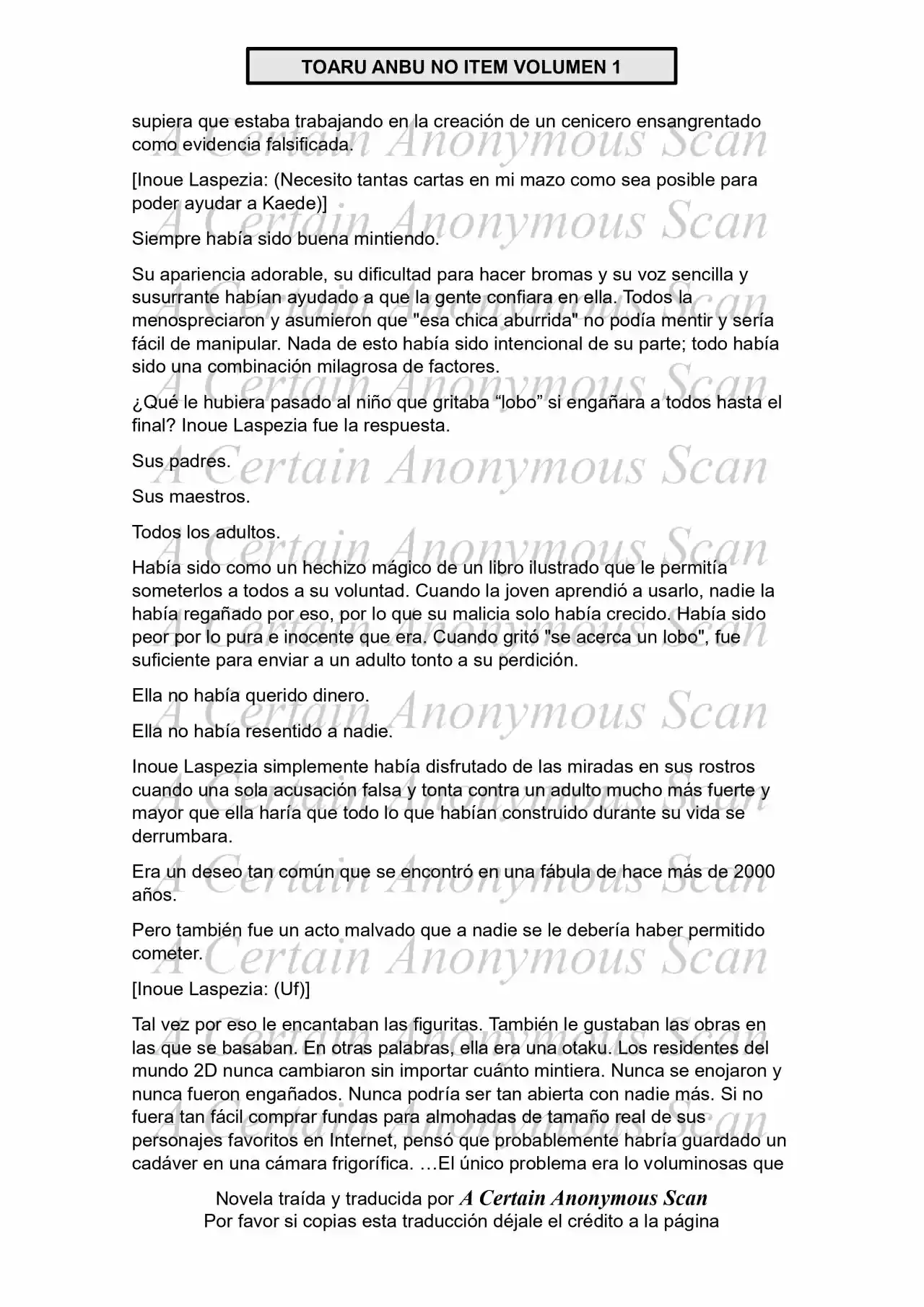 Toaru Anbu No ITEM (Novela) - Capítulo 4 - Página 29 - LectorTMOo