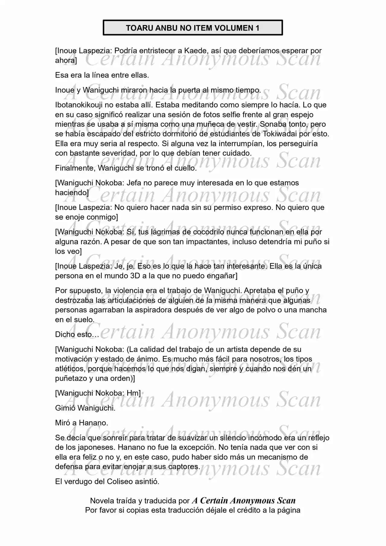 Toaru Anbu No ITEM (Novela) - Capítulo 4 - Página 37 - LectorTMOo