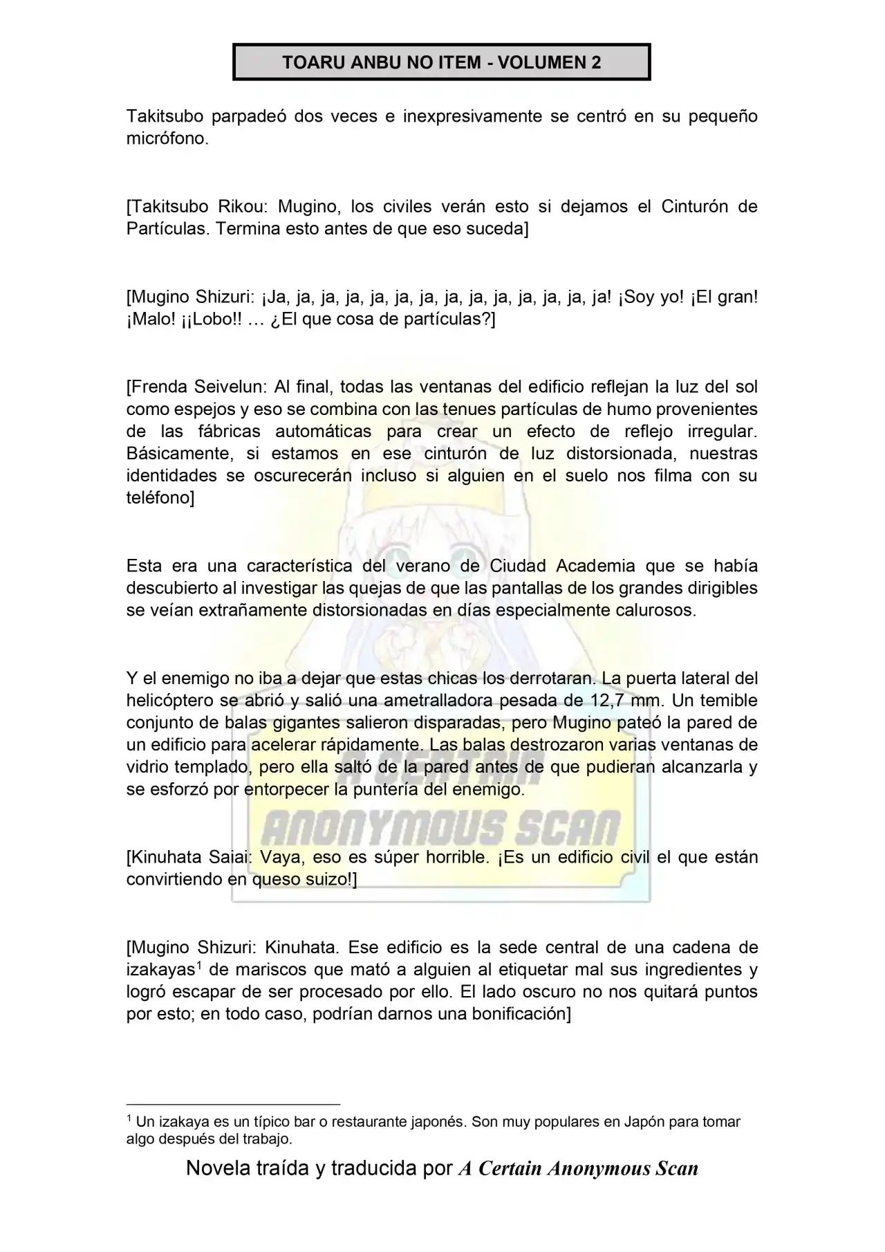Toaru Anbu No ITEM (Novela) - Capítulo 7 - Página 9 - LectorTMOo