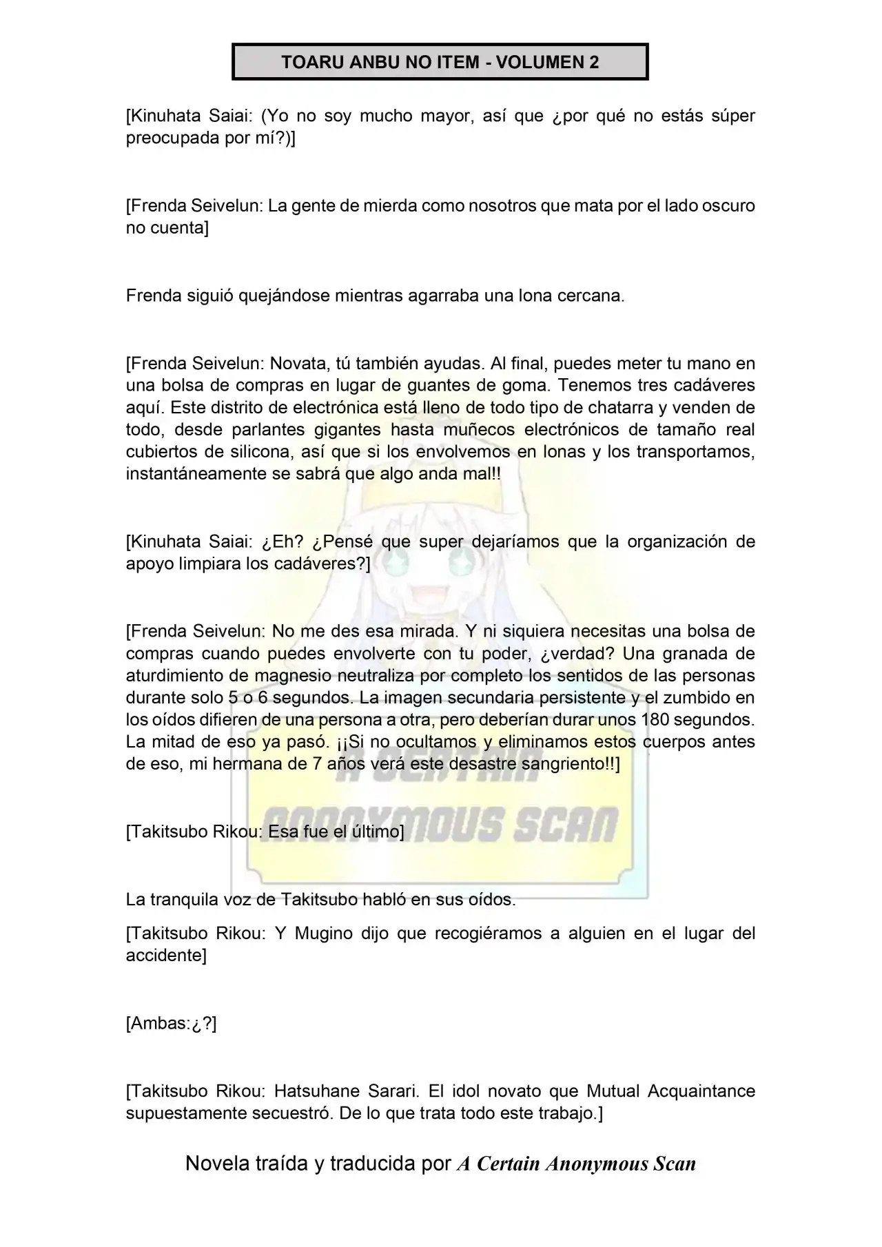 Toaru Anbu No ITEM (Novela) - Capítulo 7 - Página 20 - LectorTMOo