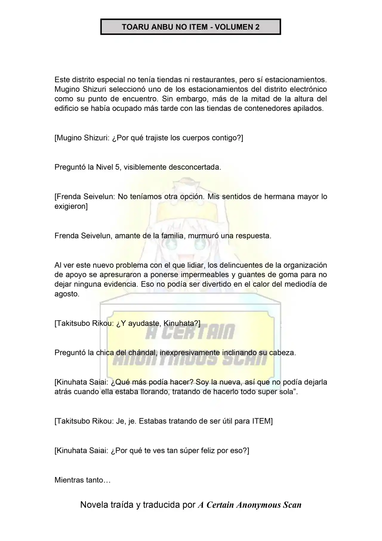 Toaru Anbu No ITEM (Novela) - Capítulo 7 - Página 21 - LectorTMOo
