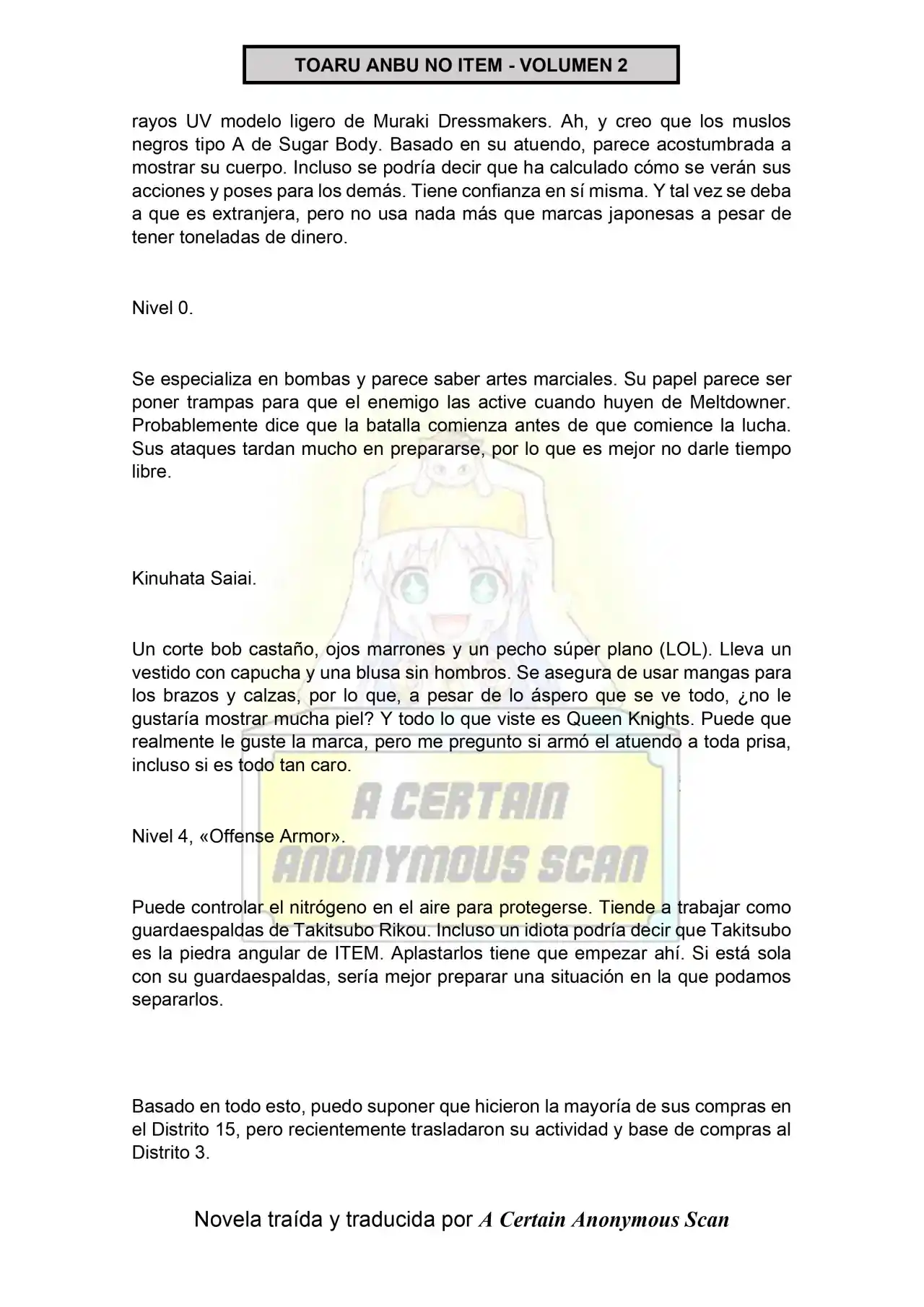 Toaru Anbu No ITEM (Novela) - Capítulo 7 - Página 27 - LectorTMOo