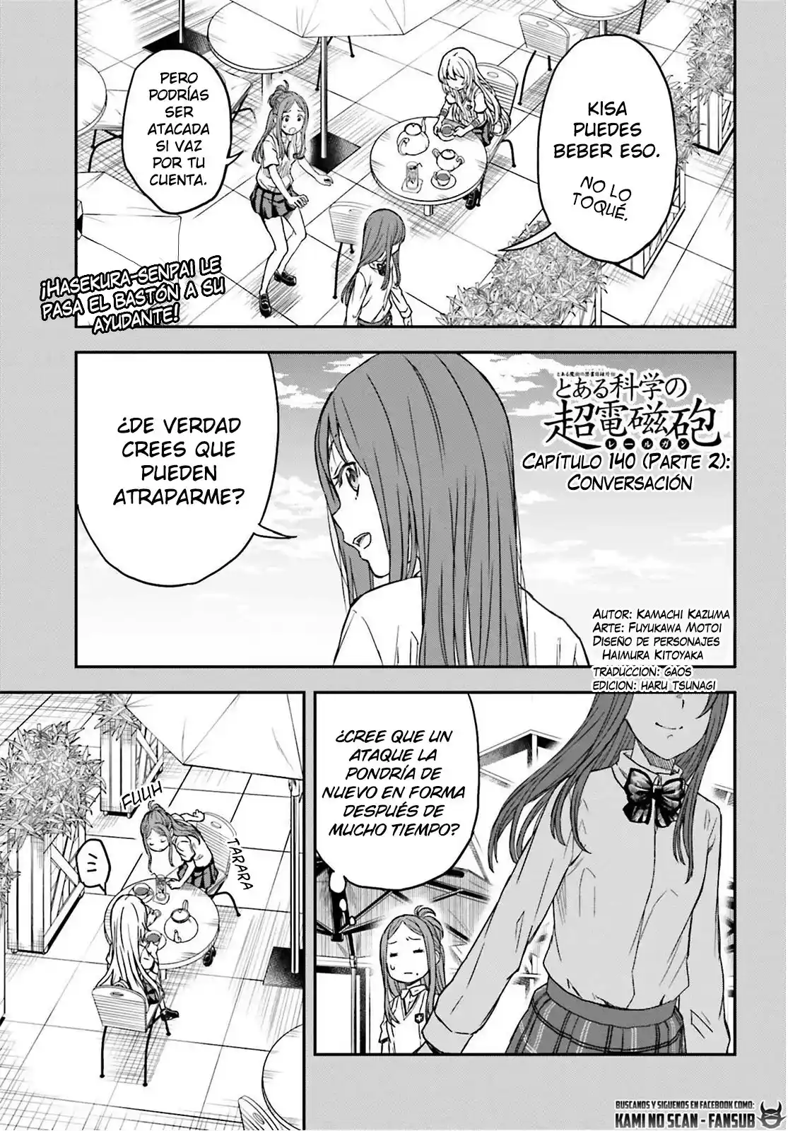 Toaru Kagaku No Railgun capítulo 140.2 página 3