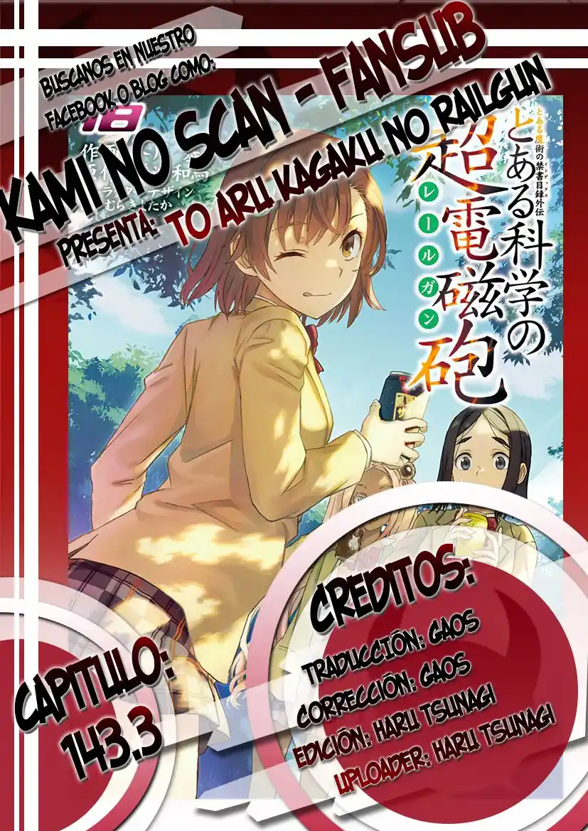 Toaru Kagaku No Railgun capítulo 143.3 página 1