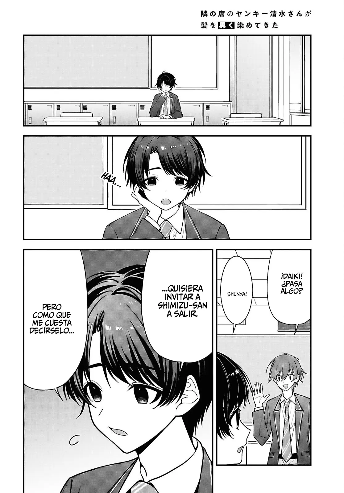 Tonari No Seki No Yankee Shimizu-san Ga Kami Wo Kuroku Somete Kita - Capítulo 19 - Página 5 - LectorTMOo