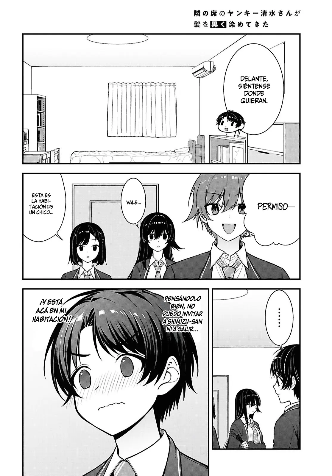 Tonari No Seki No Yankee Shimizu-san Ga Kami Wo Kuroku Somete Kita - Capítulo 19 - Página 11 - LectorTMOo