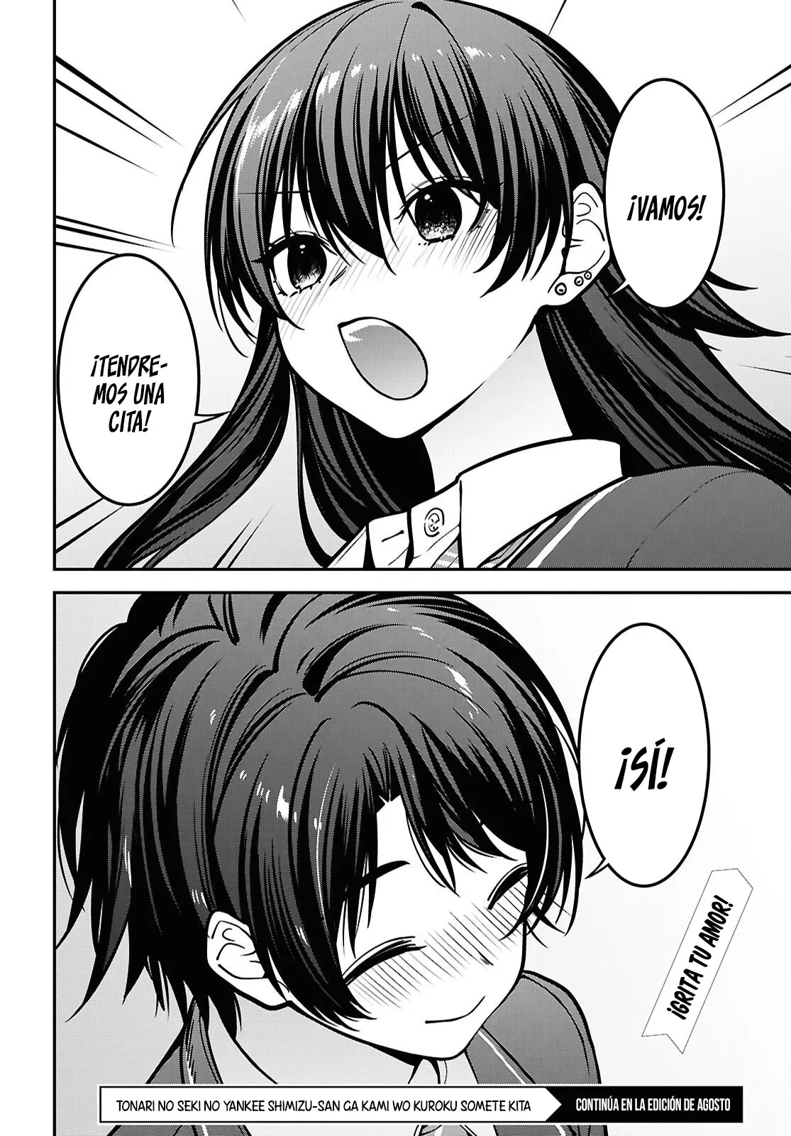 Tonari No Seki No Yankee Shimizu-san Ga Kami Wo Kuroku Somete Kita - Capítulo 19 - Página 34 - LectorTMOo