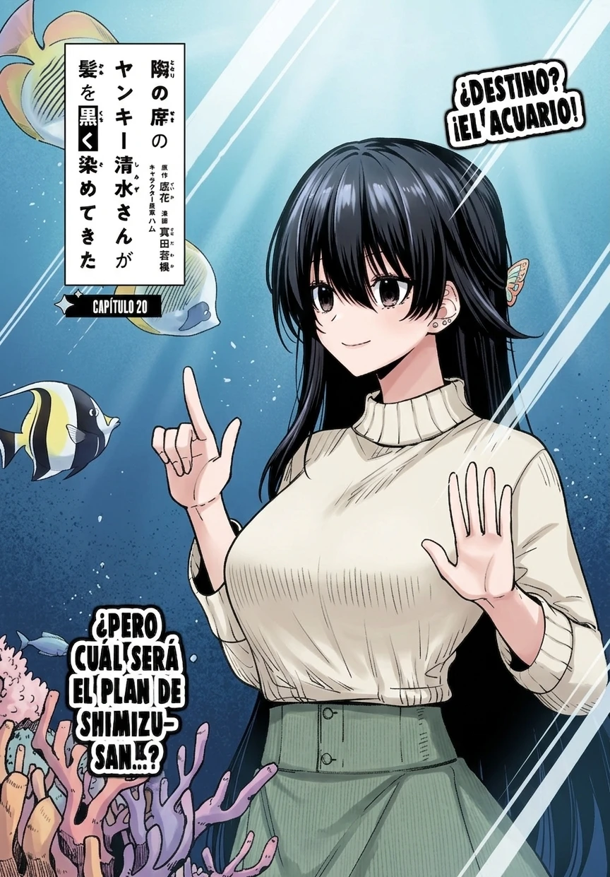 Tonari No Seki No Yankee Shimizu-san Ga Kami Wo Kuroku Somete Kita - Capítulo 20 - Página 8 - LectorTMOo