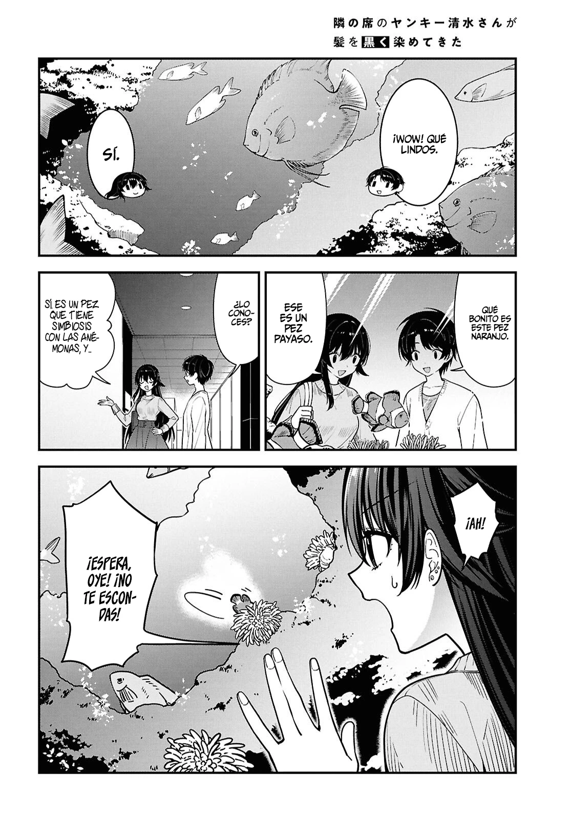 Tonari No Seki No Yankee Shimizu-san Ga Kami Wo Kuroku Somete Kita - Capítulo 20 - Página 14 - LectorTMOo