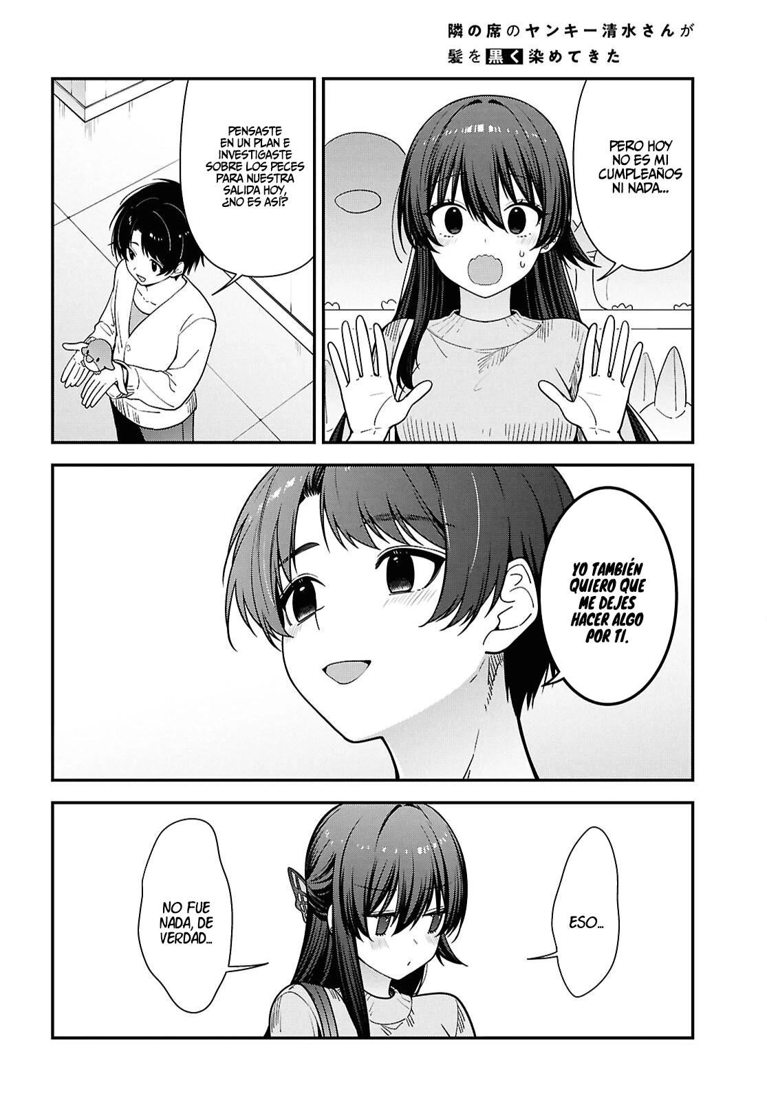 Tonari No Seki No Yankee Shimizu-san Ga Kami Wo Kuroku Somete Kita - Capítulo 20 - Página 23 - LectorTMOo