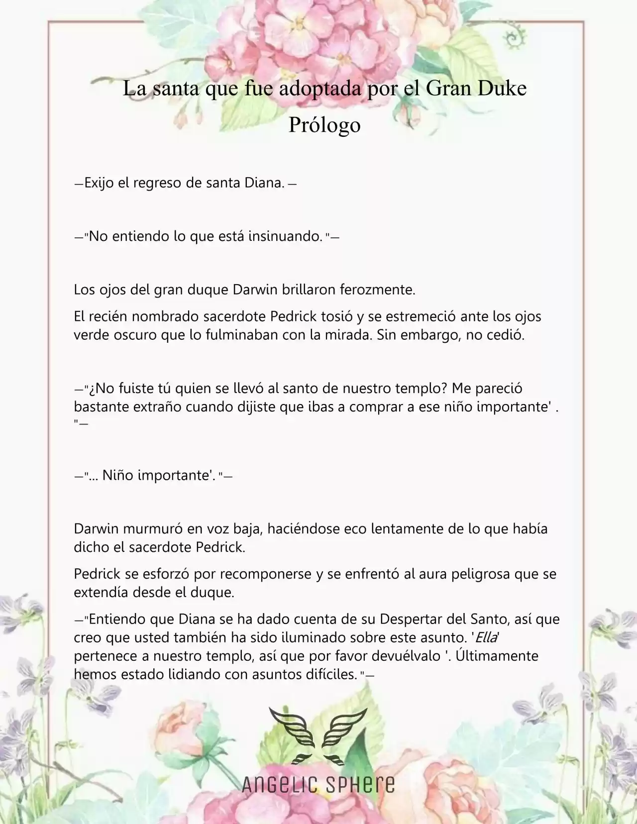 Una Santa Adoptada Por El Gran Duque (Novela) - Capítulo  - Página 4 - LectorTMOo