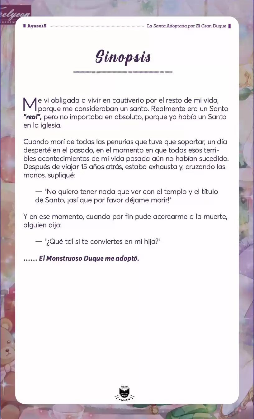 Una Santa Adoptada Por El Gran Duque (Novela) - Capítulo 1 - Página 2 - LectorTMOo