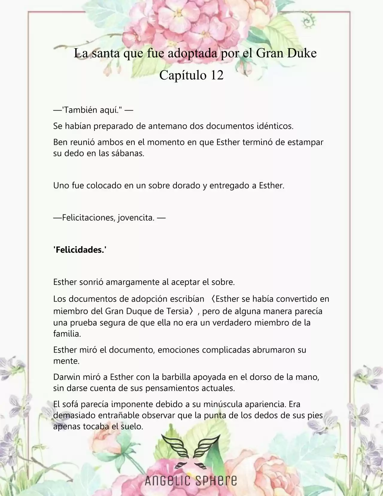 Una Santa Adoptada Por El Gran Duque (Novela) - Capítulo 12 - Página 5 - LectorTMOo