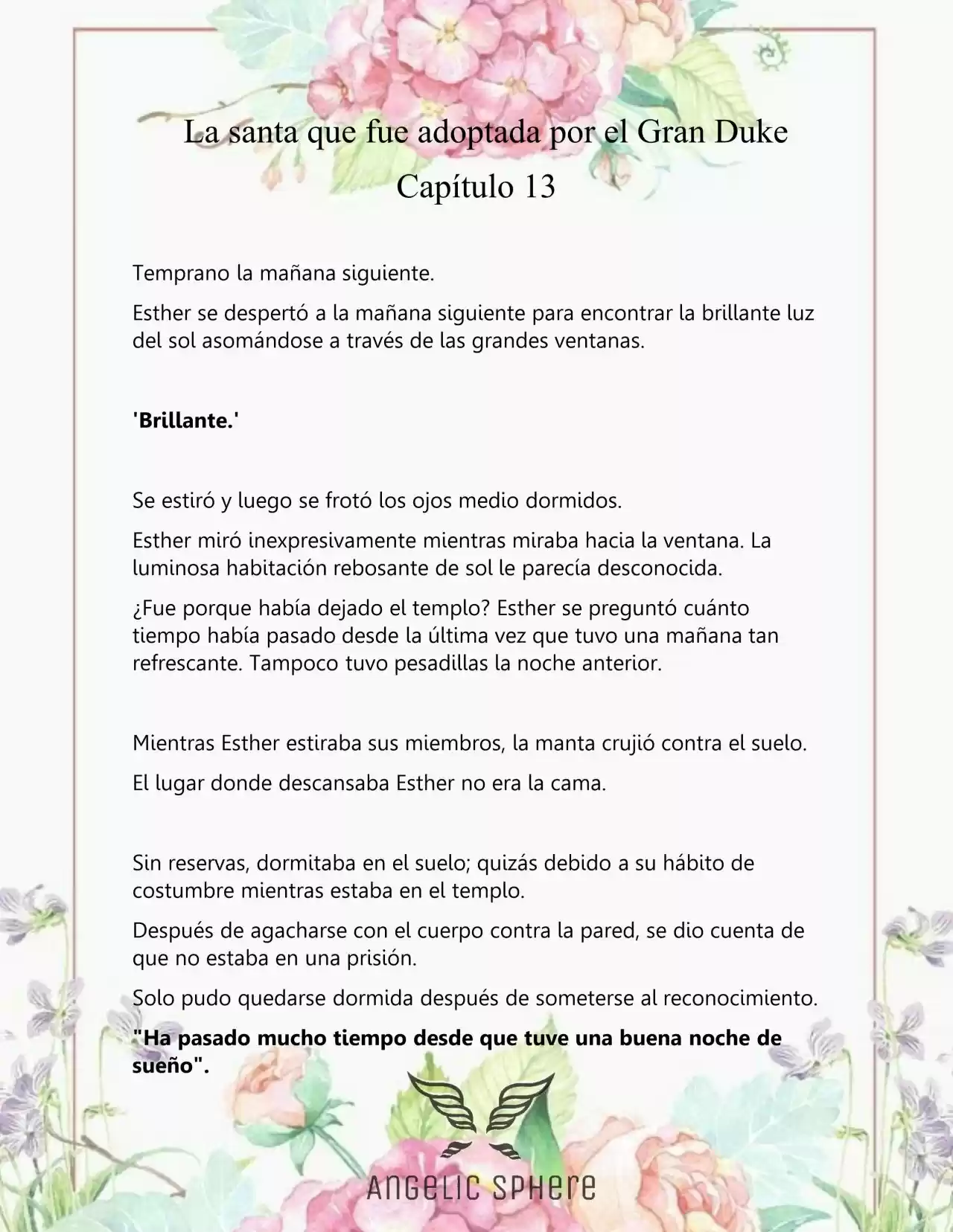 Una Santa Adoptada Por El Gran Duque (Novela) - Capítulo 13 - Página 5 - LectorTMOo