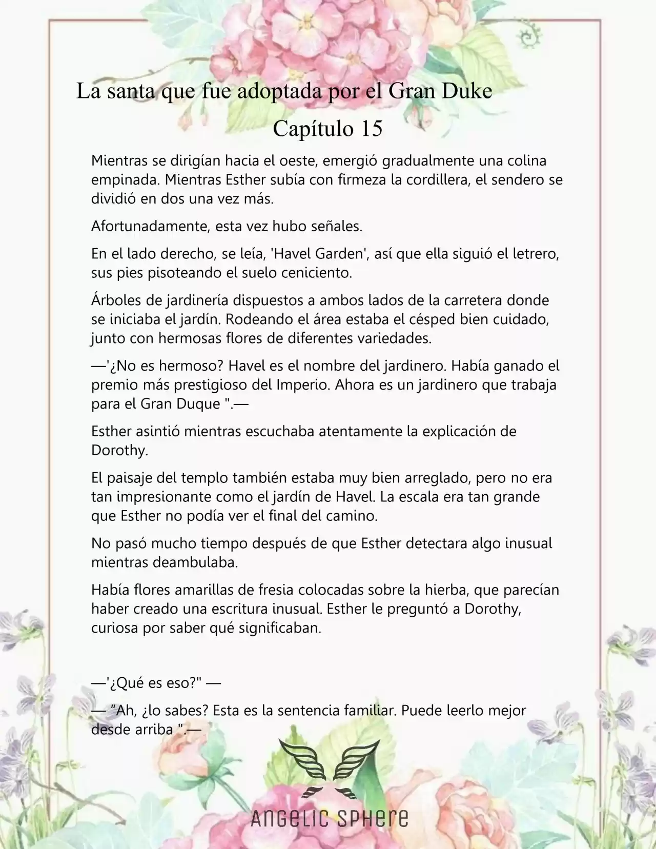 Una Santa Adoptada Por El Gran Duque (Novela) - Capítulo 15 - Página 5 - LectorTMOo