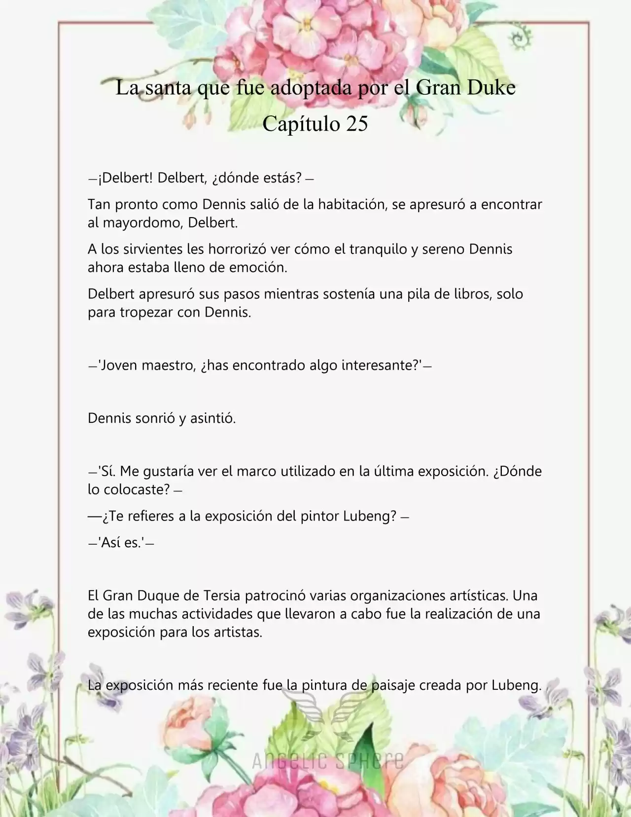 Una Santa Adoptada Por El Gran Duque (Novela) - Capítulo 25 - Página 6 - LectorTMOo
