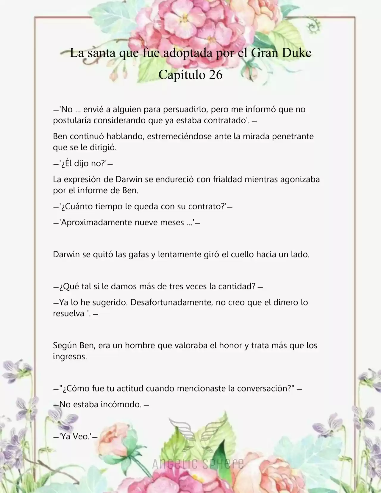 Una Santa Adoptada Por El Gran Duque (Novela) - Capítulo 26 - Página 6 - LectorTMOo