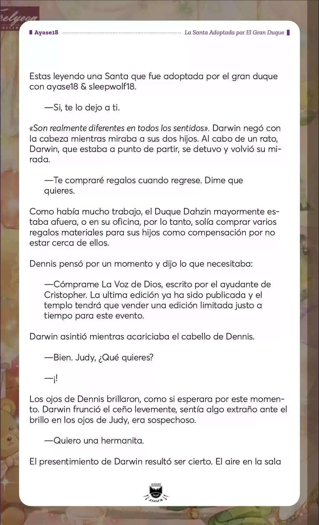 Una Santa Adoptada Por El Gran Duque (Novela) - Capítulo 3 - Página 11 - LectorTMOo