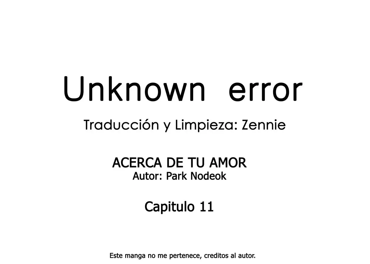 Acerca de tu amor - Capítulo 11 - Página 1 - LectorTMOo