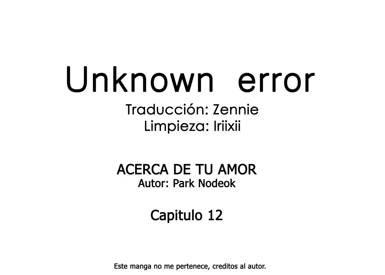 Acerca de tu amor - Capítulo 12 - Página 1 - LectorTMOo