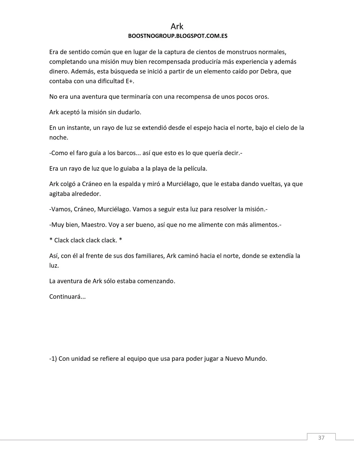 Ark (novela) (2016) - Capítulo 9 - Página 37 - LectorTMOo
