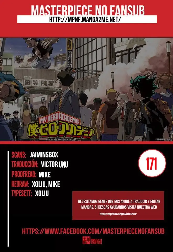 Boku no Hero Academia (2014) - Capítulo 171 - Página 1 - LectorTMOo