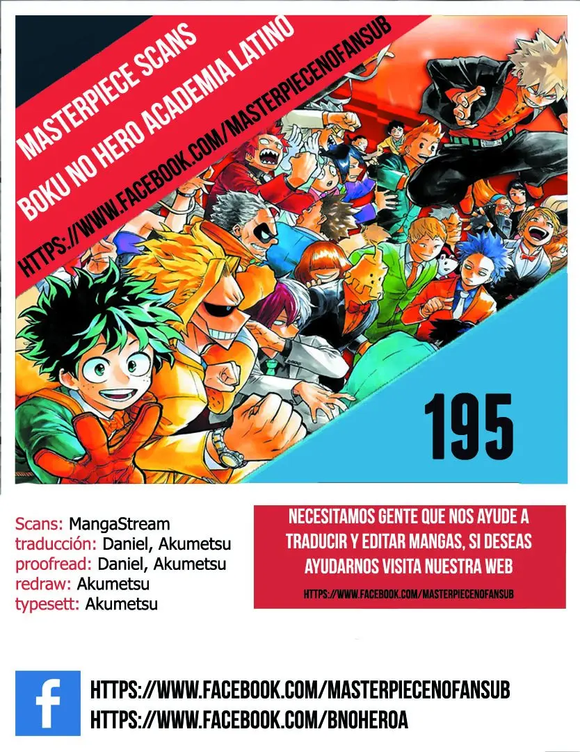 Boku no Hero Academia (2014) - Capítulo 195 - Página 1 - LectorTMOo