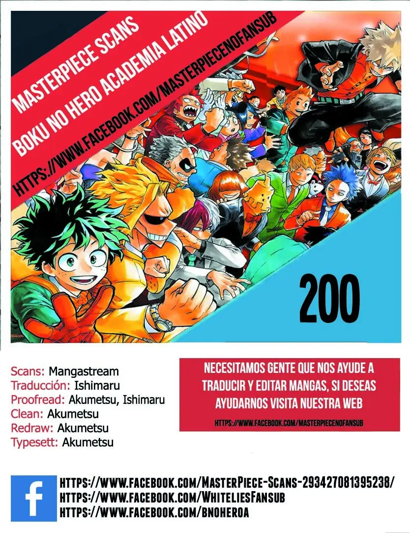 Boku no Hero Academia (2014) - Capítulo 200 - Página 1 - LectorTMOo
